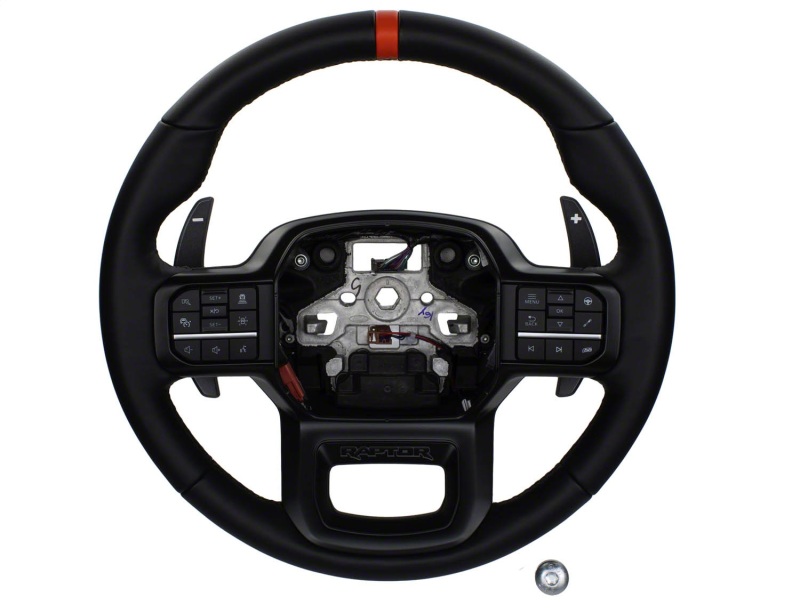 Ford F-150 Raptor Steering Wheel Kit - Ford Racing - Incl. Trim Pieces/Controls/Paddle Shifters - Black - `21-`24 Ford F-150 Raptor Steering Wheel Kit - Ford Racing - Incl. Trim Pieces/Controls/Paddle Shifters - Black - `21-`24